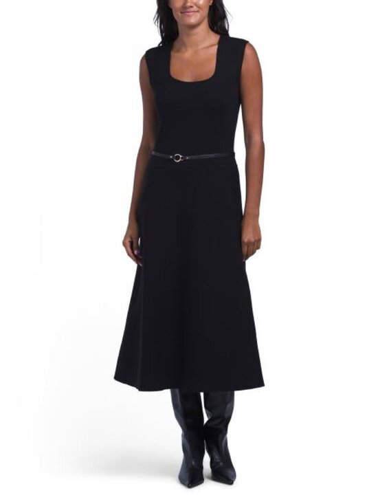 Elie Tahari Dresses & Skirts - ELIE TAHARI Sleeveless Square Neck Fit And Flare Midi Dress